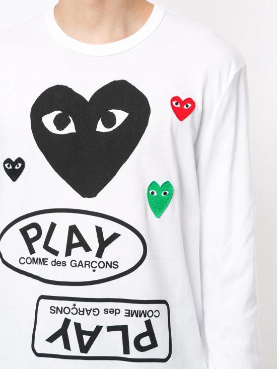  꼼데가르송 긴팔 티셔츠 P1T286 white - COMME DES GARCONS