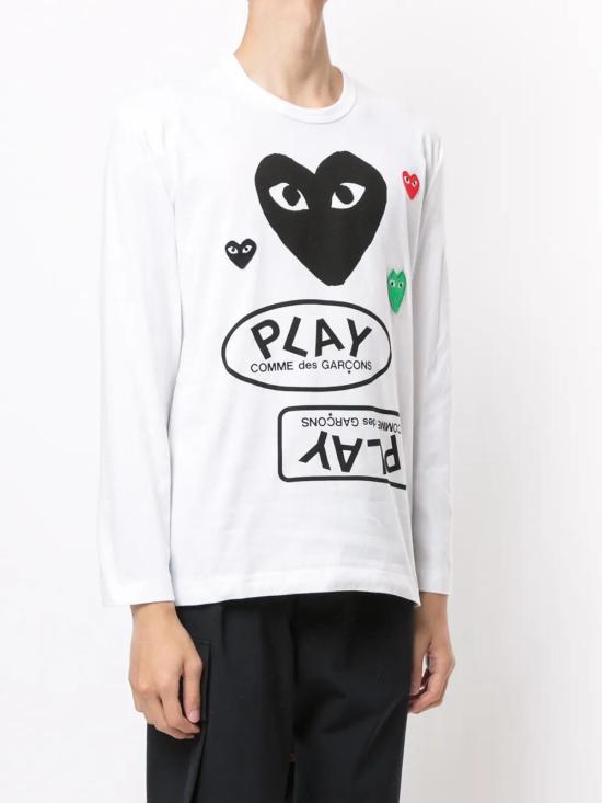  꼼데가르송 긴팔 티셔츠 P1T286 white - COMME DES GARCONS