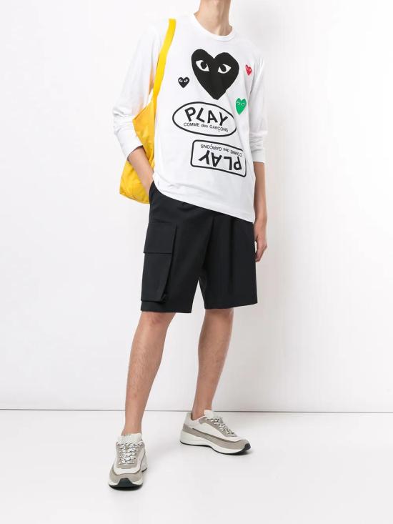  꼼데가르송 긴팔 티셔츠 P1T286 white - COMME DES GARCONS