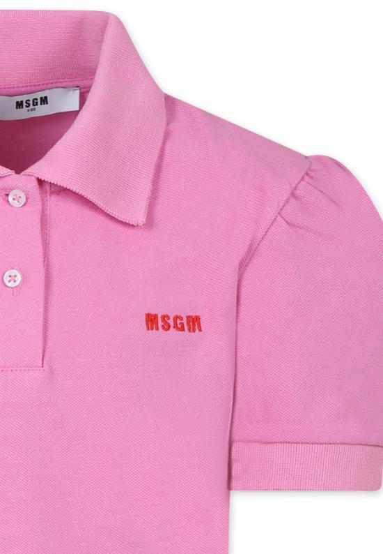 25SS [키즈] 엠에스지엠 폴로 셔츠 S5MSJGPO268 MS003 PINK - MSGM
