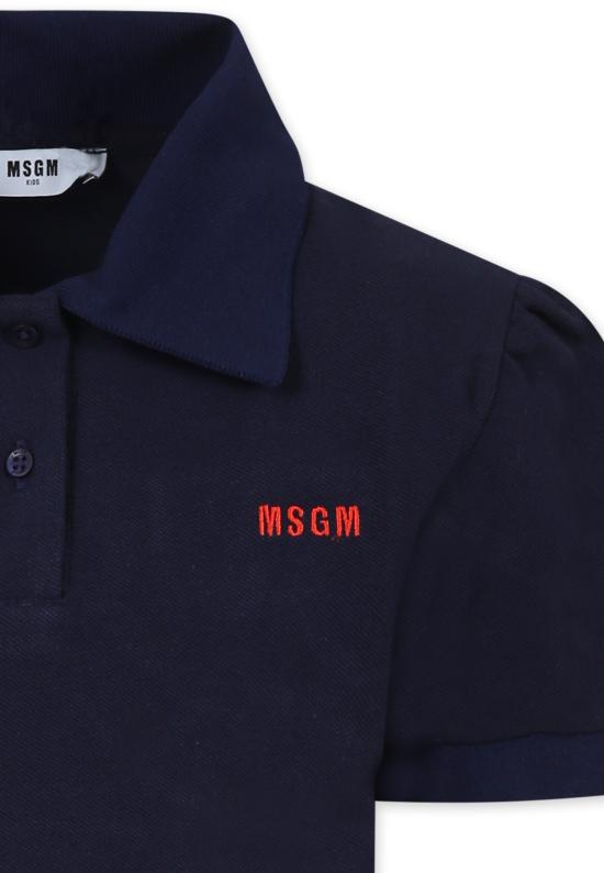 25SS [키즈] 엠에스지엠 폴로 셔츠 S5MSJGPO268 060 BLUE - MSGM