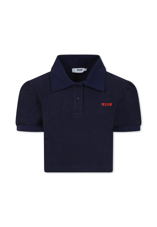 25SS [키즈] 엠에스지엠 폴로 셔츠 S5MSJGPO268 060 BLUE