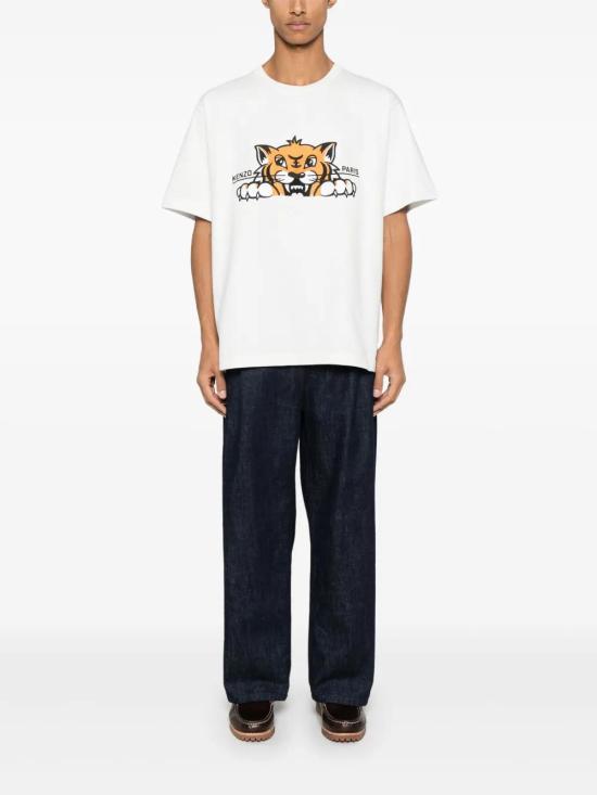  겐조 반팔 티셔츠 FF55TS5264SI white - KENZO