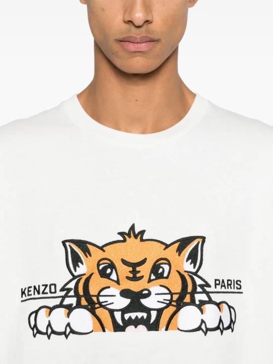  겐조 반팔 티셔츠 FF55TS5264SI white - KENZO