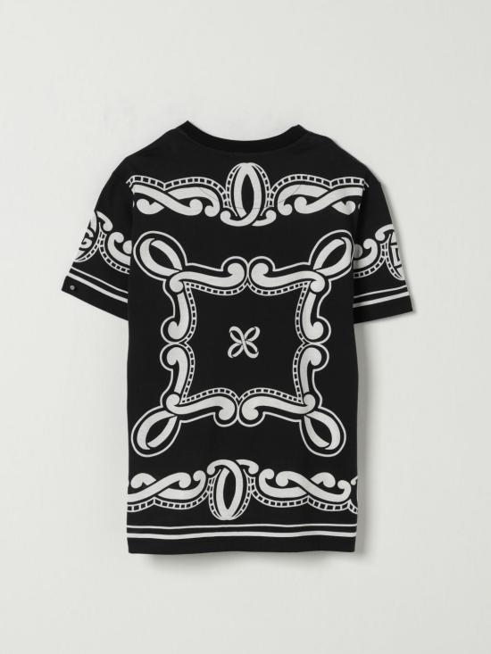 25FW [키즈] 돌체앤가바나 티셔츠 L4JTHUII7FY HN9RA Black - DOLCE & GABBANA