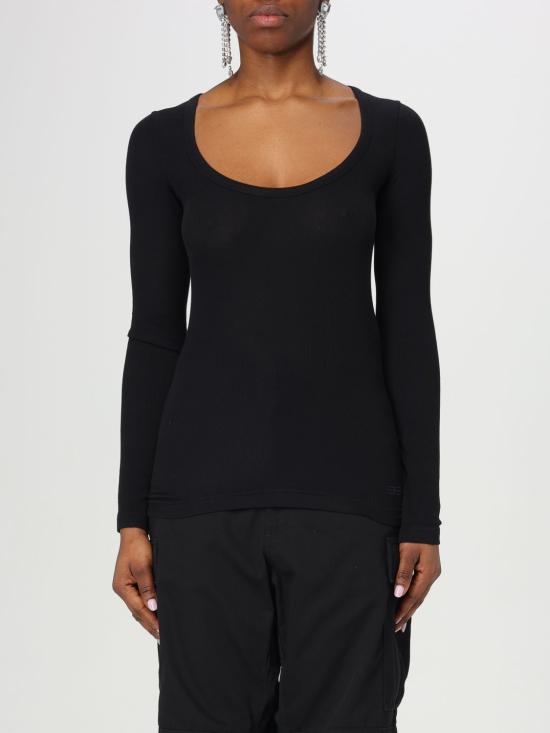 25FW 발렌시아가 긴팔 티셔츠 811915TRVR1 1000 Black