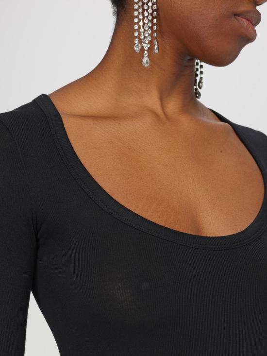 25FW 발렌시아가 긴팔 티셔츠 811915TRVR1 1000 Black - BALENCIAGA