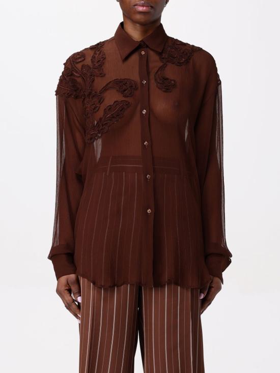 25SS 에르마노 설비노 블라우스 D462K411QEL 91230 Brown