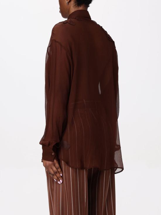 25SS 에르마노 설비노 블라우스 D462K411QEL 91230 Brown - ERMANNO SCERVINO