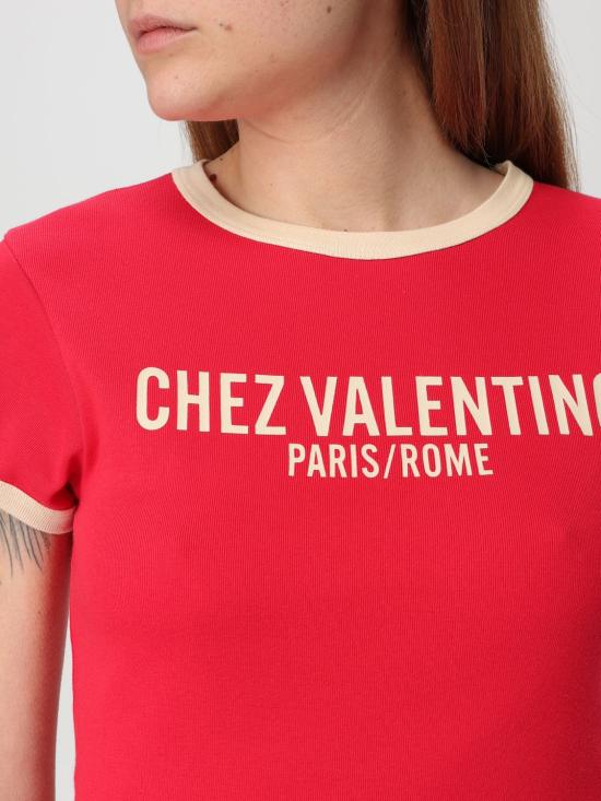 25SS 발렌티노 가라바니 반팔 티셔츠 6B3MG24D970 QSJ Red - VALENTINO GARAVANI
