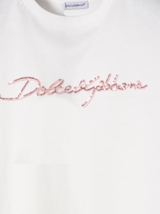 25FW [키즈] 돌체앤가바나 티셔츠 L5JTNKG7O0Y W0111 White - DOLCE & GABBANA