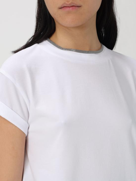 25FW 브루넬로 쿠치넬리 반팔 티셔츠 M0T18BD200 C159 White - BRUNELLO CUCINELLI