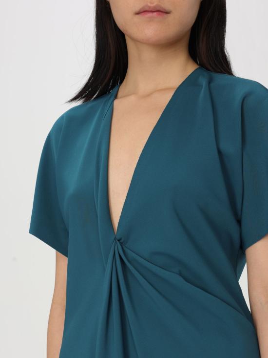 25FW 모스키노 미디 원피스 04053225 0320 Teal - MOSCHINO