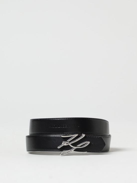 25FW 칼라거펠트 레귤러 벨트 A1W33148 979 Black - KARL LAGERFELD