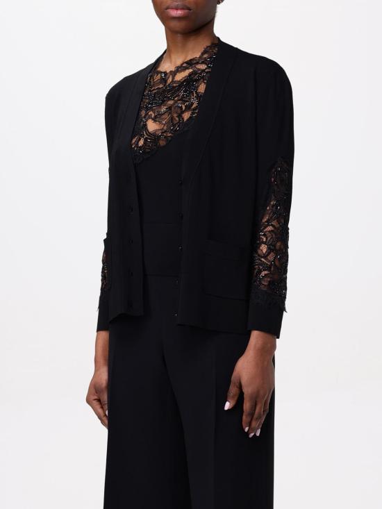 25SS 에르마노 설비노 가디건 D465N310APCTLGIKT 95708 Black - ERMANNO SCERVINO