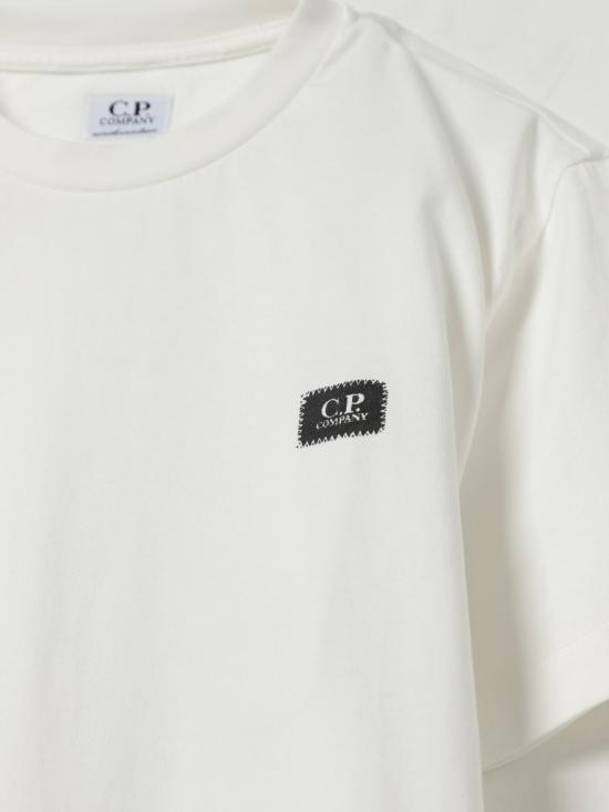 25FW [키즈] 씨피 컴퍼니 티셔츠 C6M008LAA17 10135 White - C.P. COMPANY