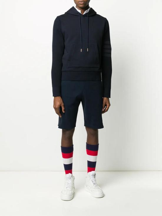  톰브라운 후드 티셔츠 MJT236A03377 dark navy - THOM BROWNE