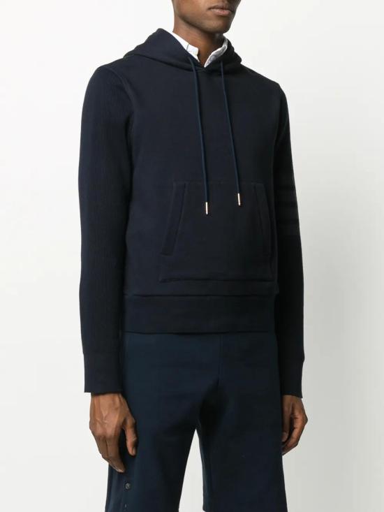  톰브라운 후드 티셔츠 MJT236A03377 dark navy - THOM BROWNE