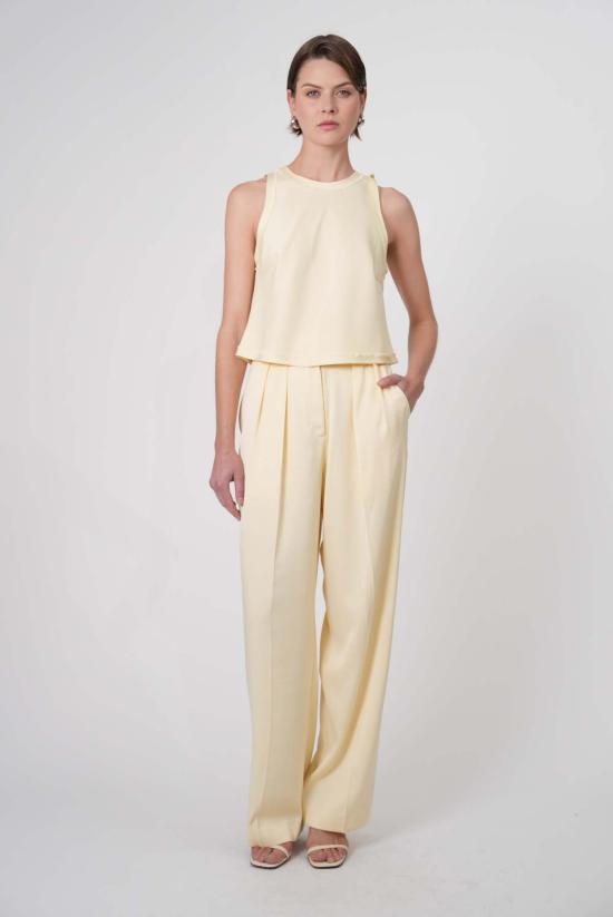  파렌테지 민소매 티셔츠 베라 탑 베이비 옐로우