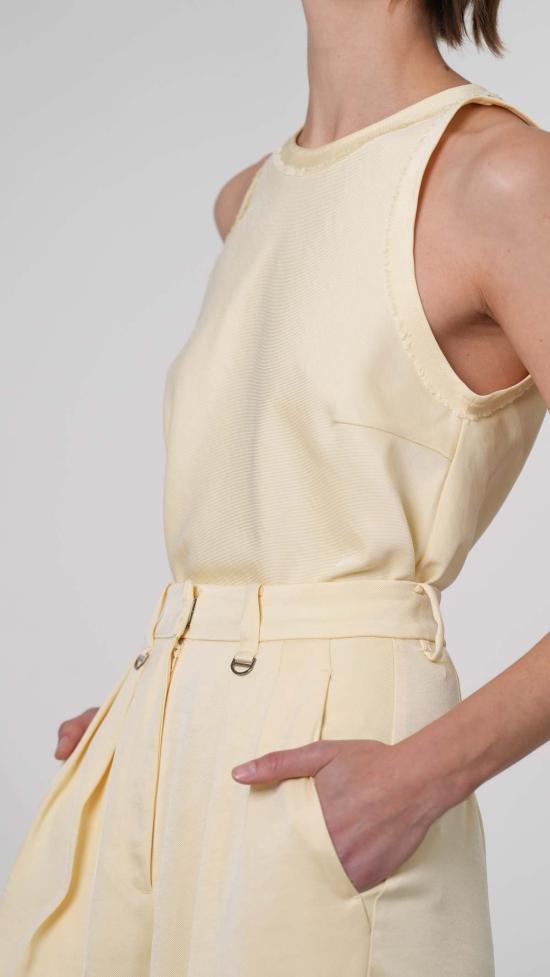  파렌테지 민소매 티셔츠 베라 탑 베이비 옐로우 - PARENTEZI