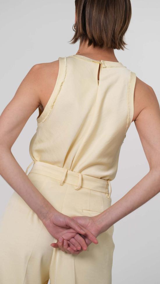  파렌테지 민소매 티셔츠 베라 탑 베이비 옐로우 - PARENTEZI