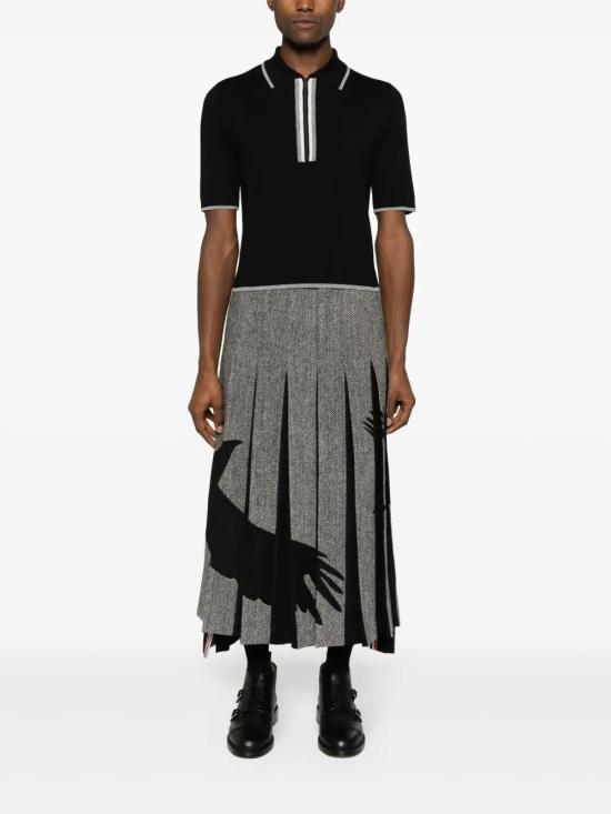  톰브라운 폴로 티셔츠 MKP124AY1037 navy - THOM BROWNE