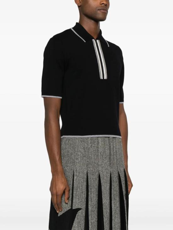  톰브라운 폴로 티셔츠 MKP124AY1037 navy - THOM BROWNE