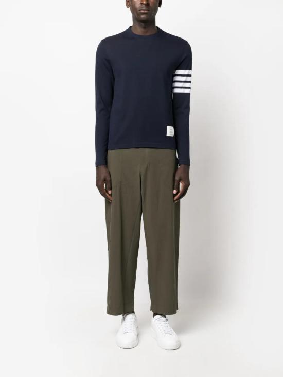  톰브라운 긴팔 티셔츠 MJS169B07862 navy - THOM BROWNE