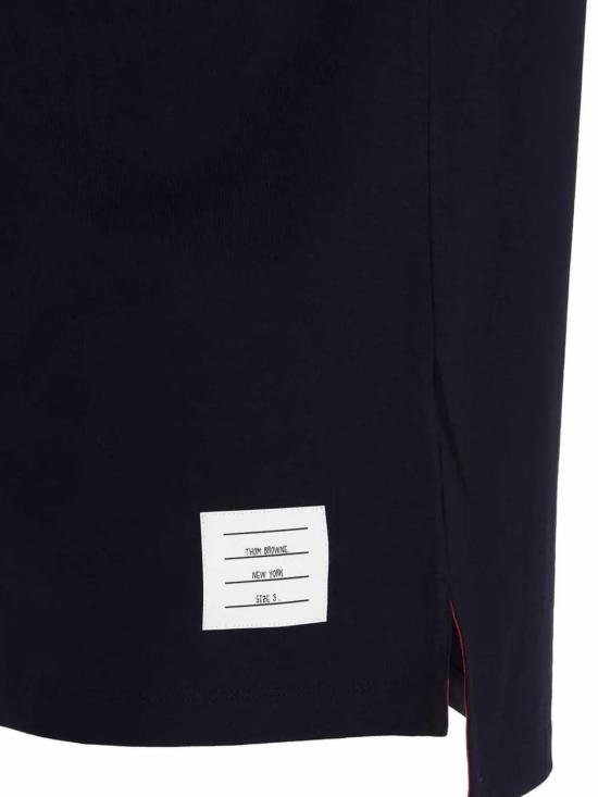  톰브라운 반팔 티셔츠 MJS067A00042 midnight blue - THOM BROWNE