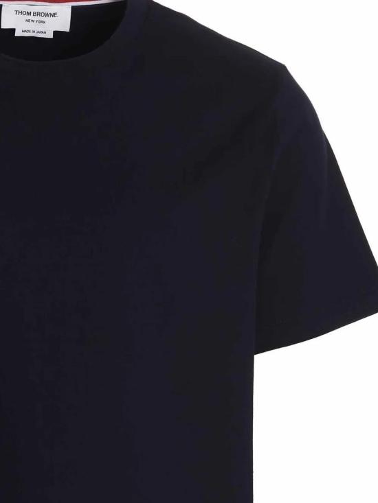  톰브라운 반팔 티셔츠 MJS067A00042 midnight blue - THOM BROWNE
