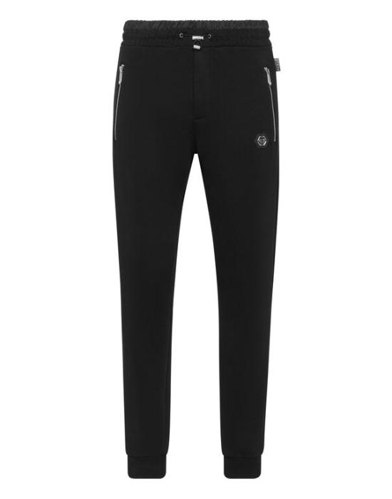 25SS 필립 플레인 트레이닝/조거 팬츠 MJT2523 PTE003N 02 Black