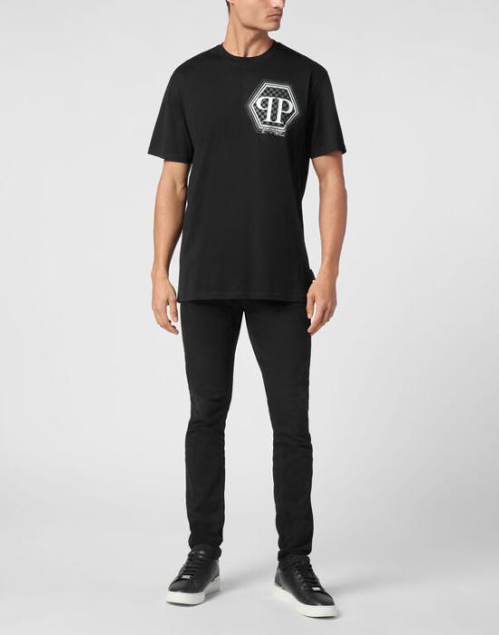 25SS 필립 플레인 반팔 티셔츠 MTK8106 PJY002N Black - PHILIPP PLEIN