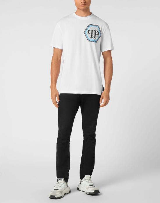 25SS 필립 플레인 반팔 티셔츠 MTK8106 PJY002N 01 White - PHILIPP PLEIN