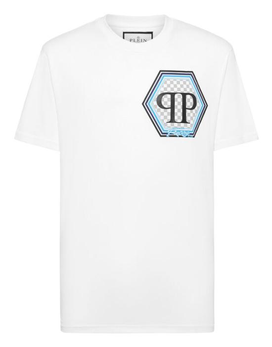 25SS 필립 플레인 반팔 티셔츠 MTK8106 PJY002N 01 White
