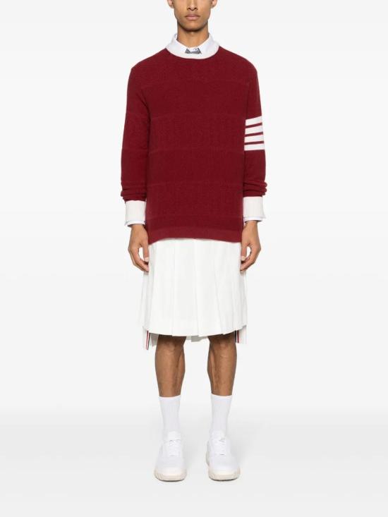  톰브라운 스웨터 MKA527AY1030 burgundy - THOM BROWNE