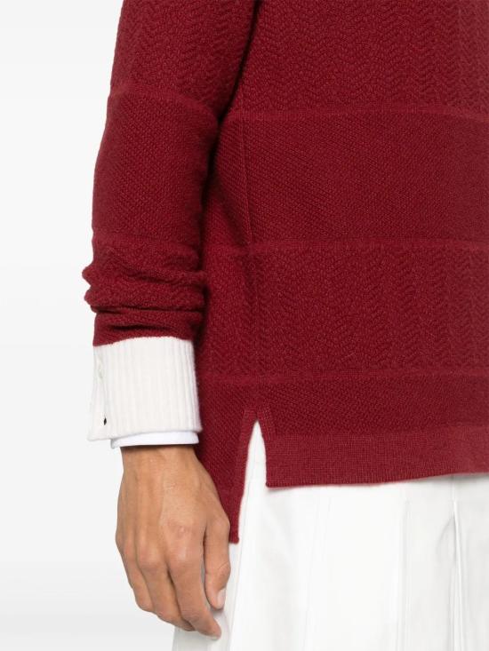  톰브라운 스웨터 MKA527AY1030 burgundy - THOM BROWNE