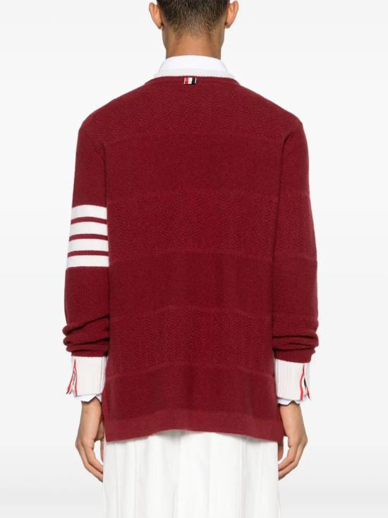  톰브라운 스웨터 MKA527AY1030 burgundy - THOM BROWNE