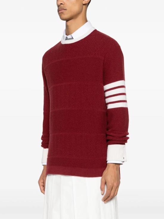  톰브라운 스웨터 MKA527AY1030 burgundy - THOM BROWNE