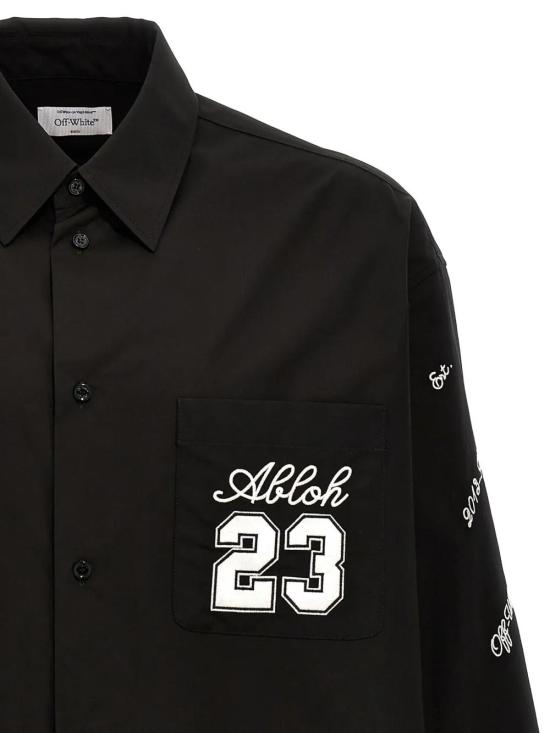  오프화이트 긴팔 셔츠 OMGE004S24FAB0021001 black - OFF WHITE