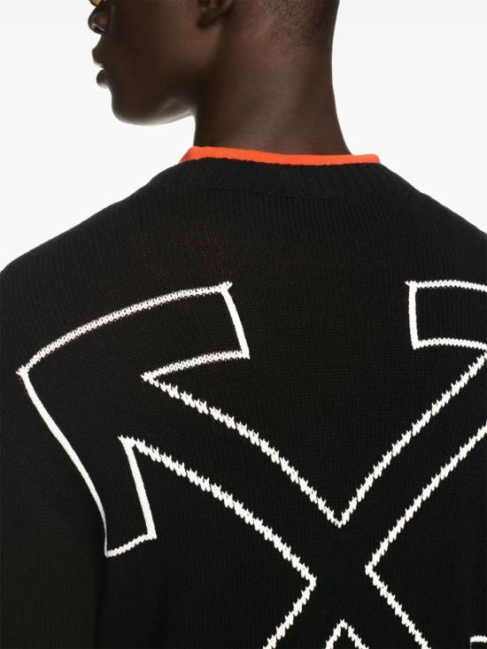  오프화이트 스웨터 OMHE087C99KNI0021061 black - OFF WHITE