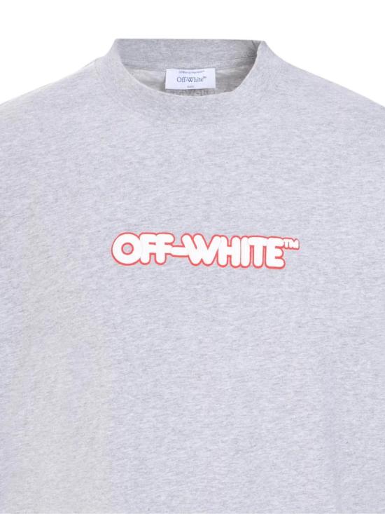 오프화이트 반팔 티셔츠 OMAA120F24JER00E grey - OFF WHITE