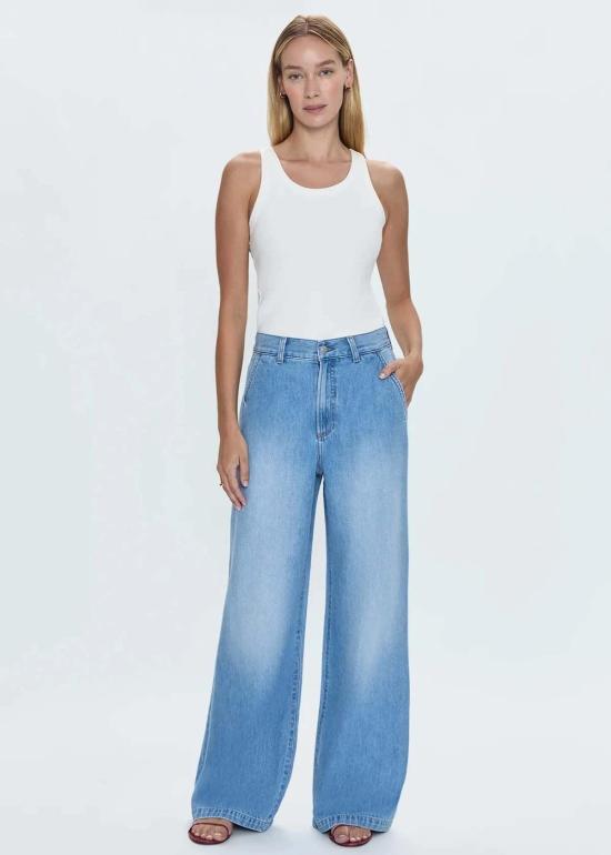  피스톨라 데님 팬츠 달리아 하이라이즈 와이드 진