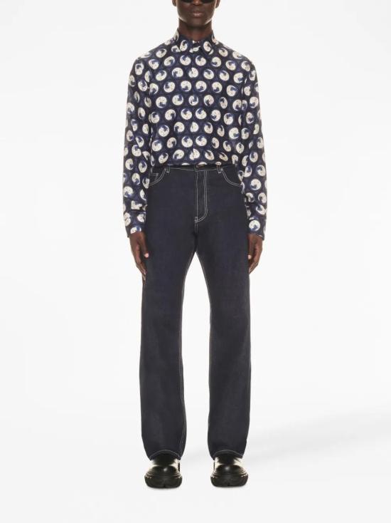  오프화이트 데님 팬츠 OMYA180F23DEN0014761 midnight blue - OFF WHITE