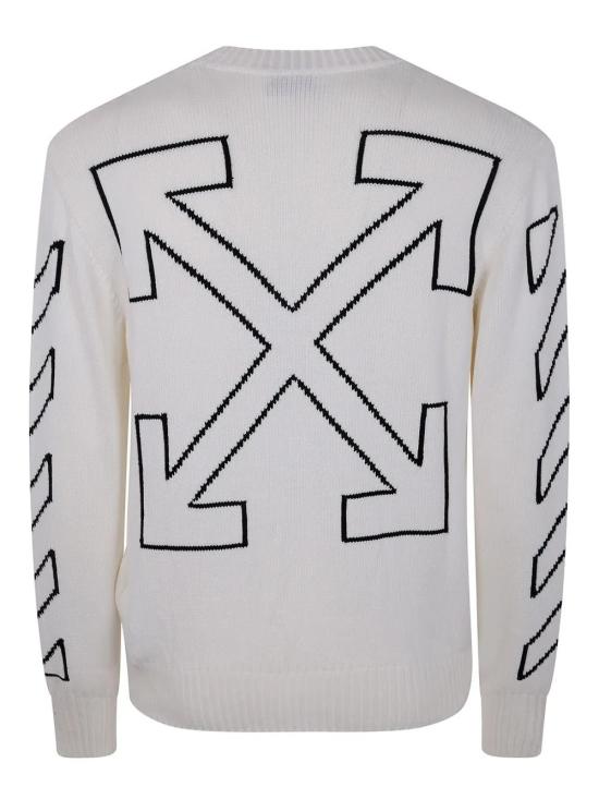  오프화이트 스웨터 OMHE087C99KNI002 white - OFF WHITE