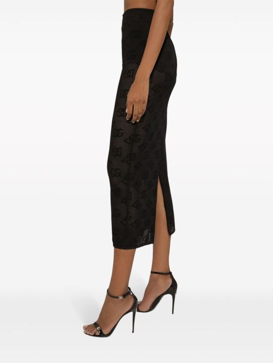  돌체앤가바나 미디 스커트 FXO04T BLACK - DOLCE & GABBANA