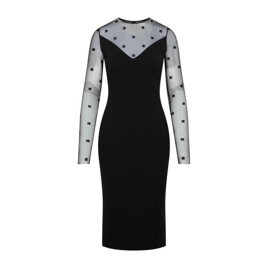 24FW 지방시 미디 원피스 BW21LD30XQ 001 BLACK