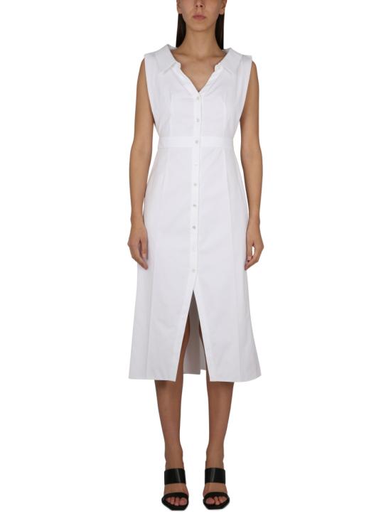 23SS 알렉산더 맥퀸 미디 원피스 745627 WHITE