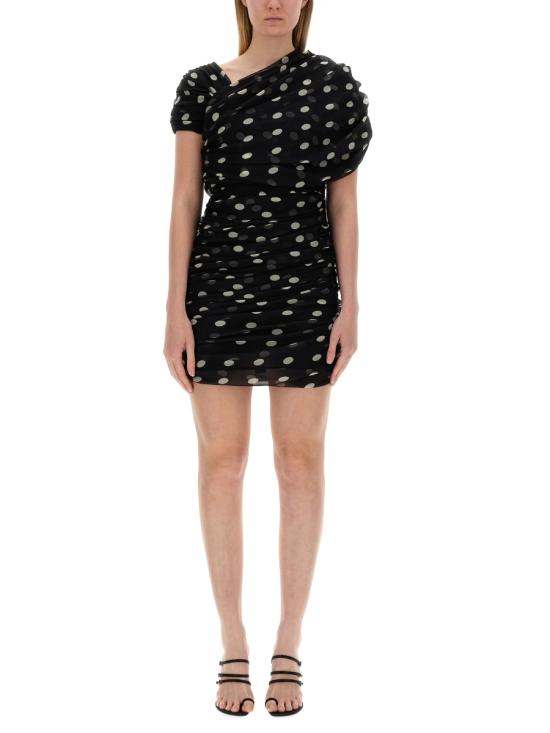 24FW 생로랑 숏 원피스 776449 BLACK