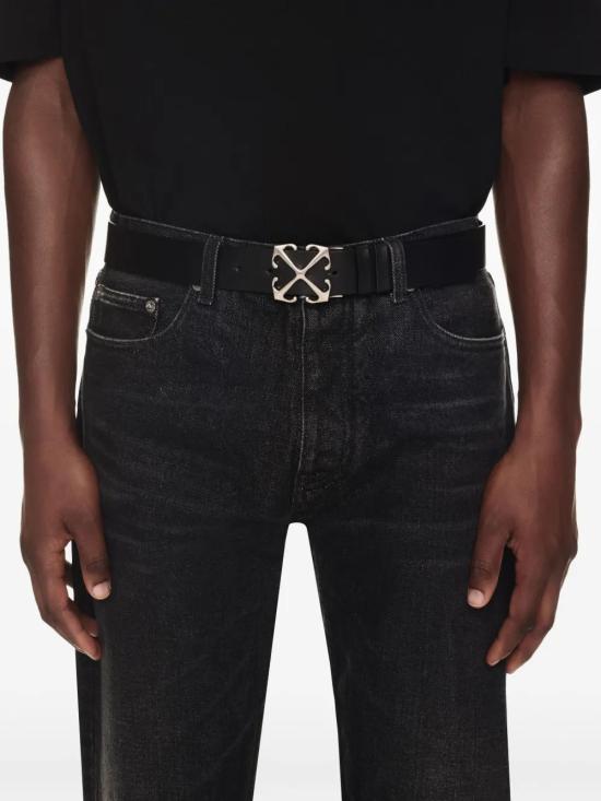  오프화이트 가죽 벨트 OMRB14AC99LEA0011001 black - OFF WHITE