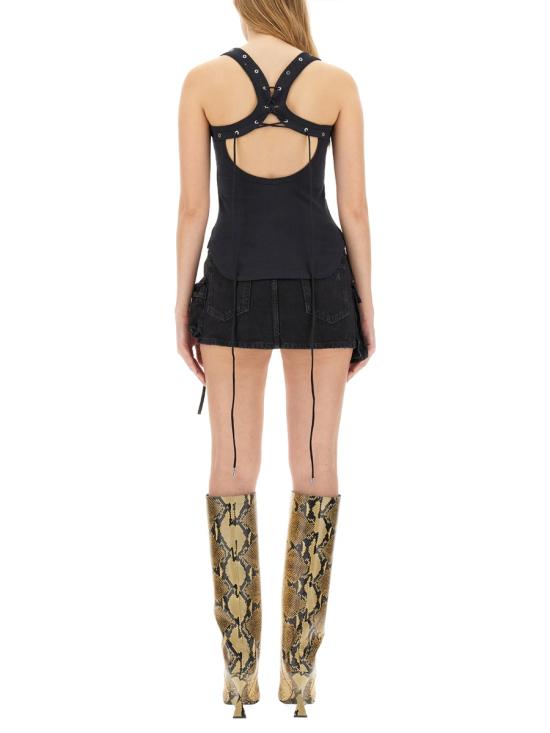24SS 디 아티코 민소매 티셔츠 241WCT236 BLACK - THE ATTICO